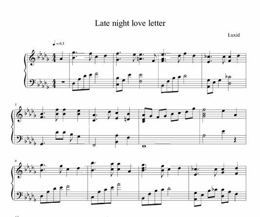 Luxid - Painting sheet music