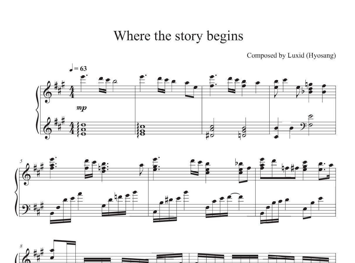 Luxid - Fantasy sheet music