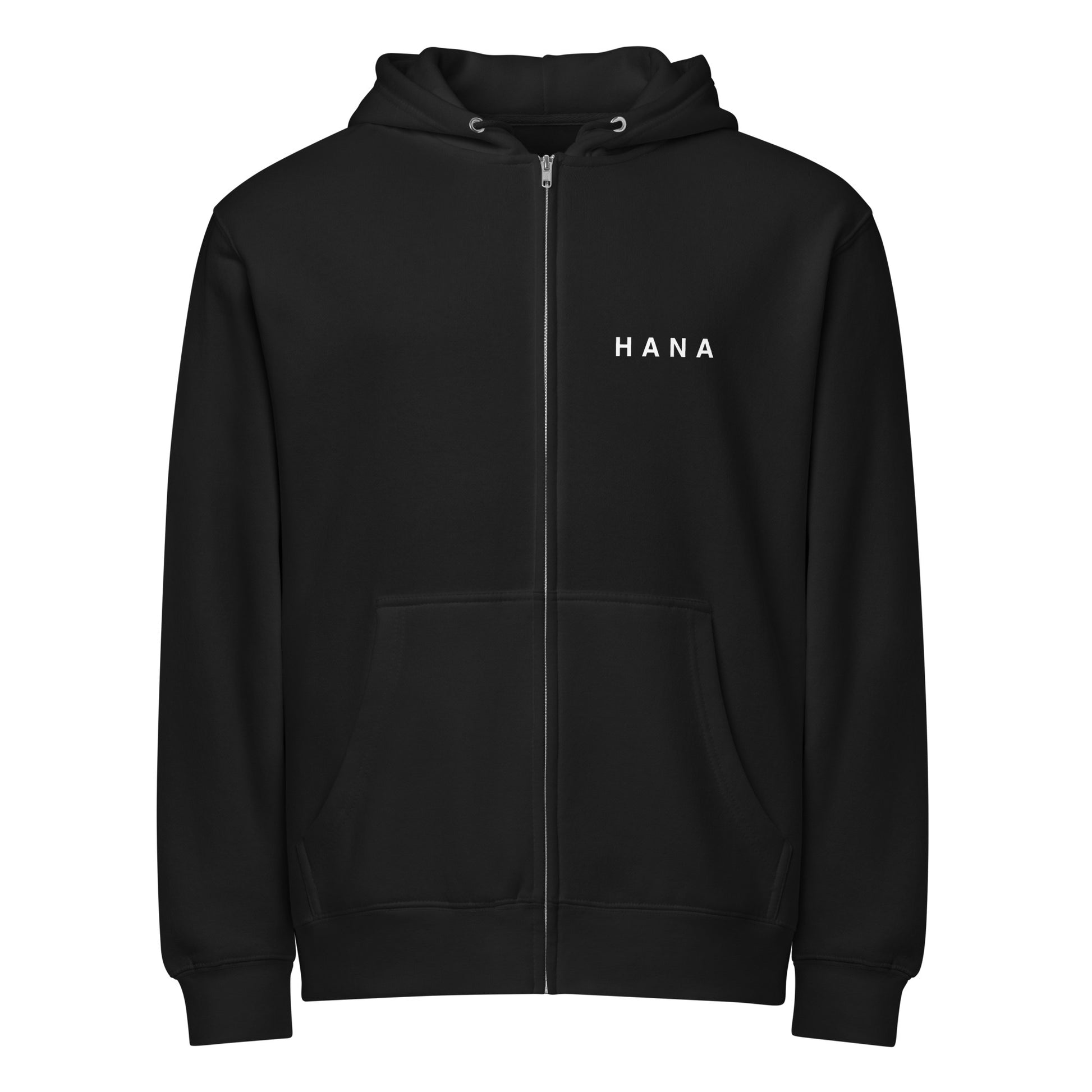 Hana full zip hoodie (Black) – Hyosang